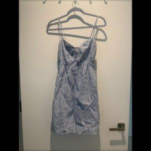 J. Crew Blue and White Striped Dress